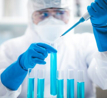 Health care researchers working in life science laboratory, medical science technology