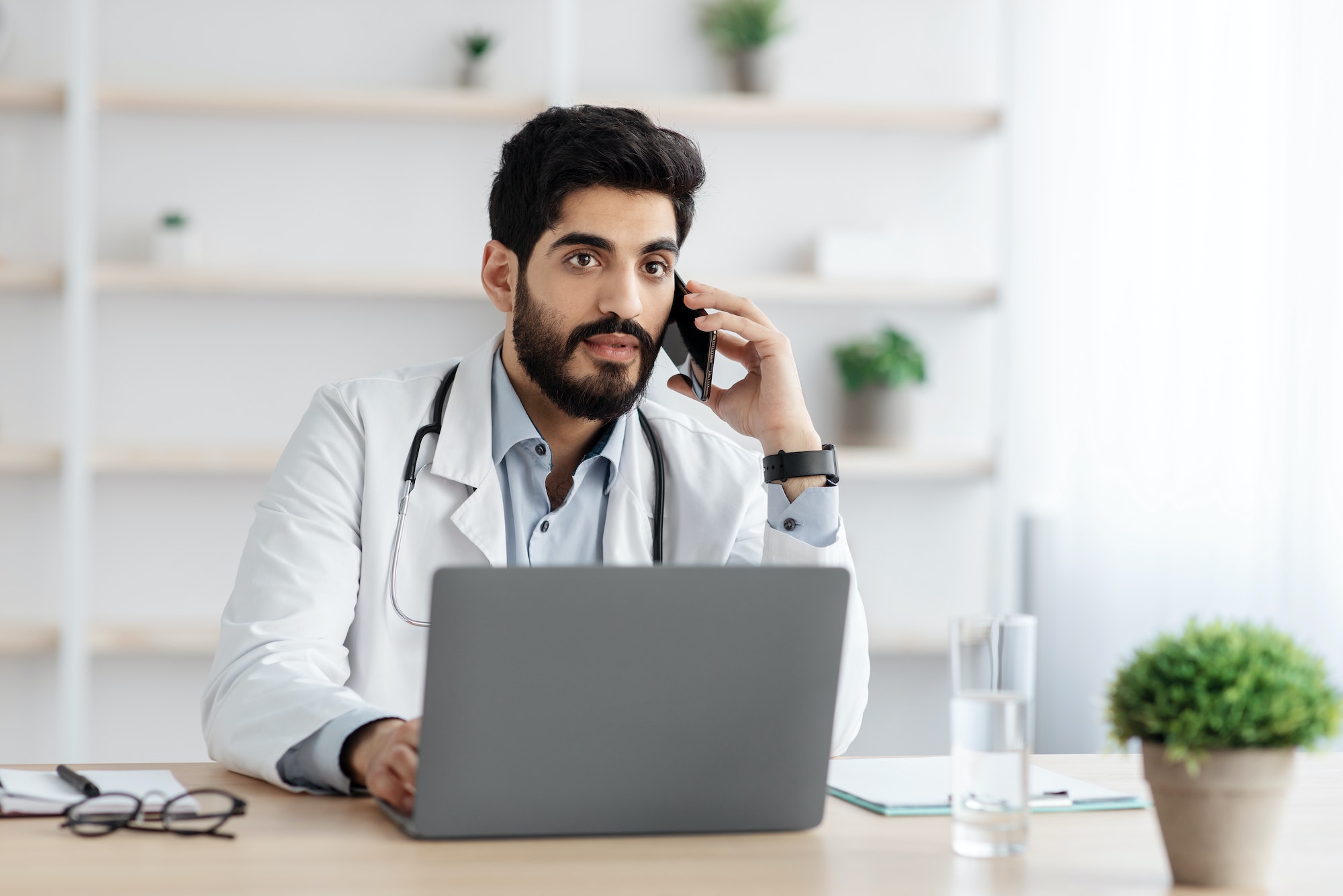 Remote consultation of patient and health care with therapist during covid-19